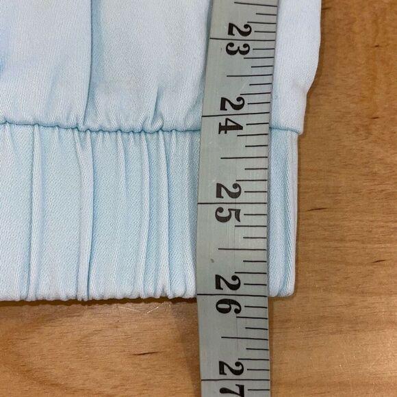 Bella Dahl Womens Elastic Waist Drawstring Cropped Jogger Pants Aqua Large NWT - Picture 11 of 11